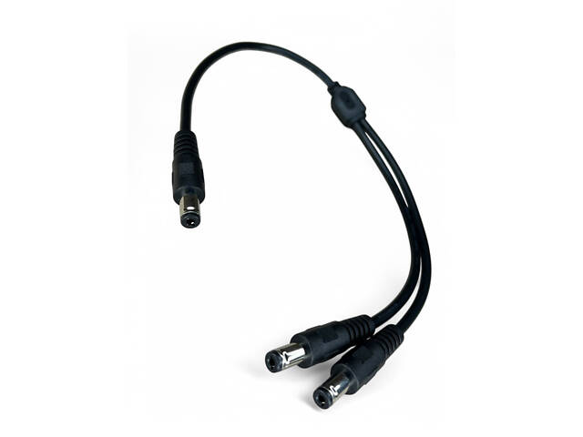 Кабель розгалужувач живлення для роутера DC (Male) - 2xDC (Male) 5.5х2.1мм 30 см - Фото 1