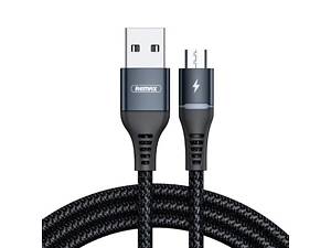 Кабель Remax Colorful Light USB-microUSB RC-152m-Black 1 м черный