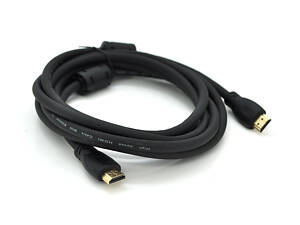 Кабель Ritar PL-HD347 HDMI-HDMI 19+1, Ultra HD 4Kx2K, 2160P, 0.8m, v2,0, OD-6.0mm, с фильтром, круглый Black,
