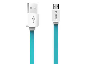 Кабель Rock Micro USB Flat 1M 2.1A Blue