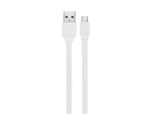 Кабель Rock Micro USB Flat 1M 2.1A White