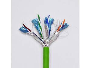 Кабель S-FTP23 4P VOL-10SFL, кат. 7, LSOH (Dca), зелений, 1000 м, Corning