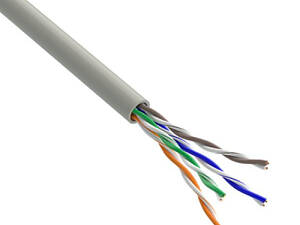 Кабель сетевой OK-Net UTP 100м cat.5e (U/UTP-cat.5Е-SL) (КПВ-ВП (100) 4*2*0,46 / 100)
