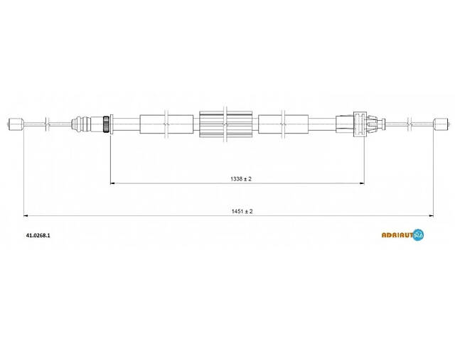 Кабель стоянкових гальм ADRIAUTO 4102681 Renault Clio 8200270181, 8200673259 - Фото 1
