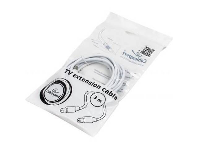 Кабель телевізійний 75 Ом 3.0m Cablexpert (CCV-515-W-3M) - Фото 3