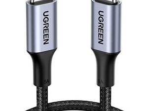 Кабель UGREEN US316 USB-C to USB-C 2.0 Cable 100W Alu Case with Braid 1.5m (Space Gray) (UGR-70428) yL.