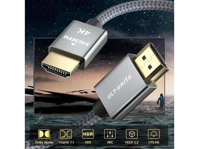 Кабель Ult-Unite HDMI 2.0 300 см. HDMI кабель 18 Гбіт, 60 Гц 4К, для MacBook Pro, Playstation 5, Xbox, TV - Фото 1