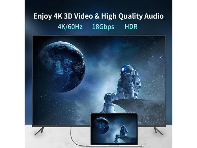 Кабель Ult-Unite HDMI 2.0 300 см. HDMI кабель 18 Гбіт, 60 Гц 4К, для MacBook Pro, Playstation 5, Xbox, TV - Фото 6