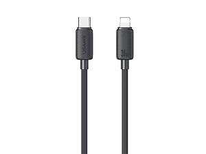 Кабель Usams US-SJ692 30W Striped Data Cable Type-C To Lightning-KY Series 1m black yL.