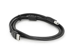 Кабель USB 2.0 AM/BM, 1.8m, 1 ферит, чорний, Пакет Q250