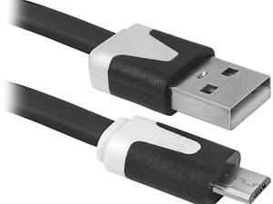 Кабель USB 2.0 AM-micro BM, 1.0 м, USB08-03T черный Defender