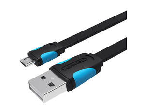 Кабель USB 2.0 AM-micro BM 2.0м Black Vention