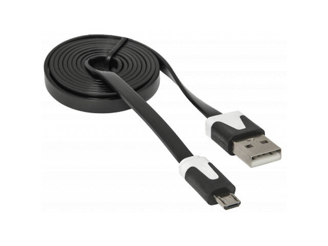 Кабель USB 2.0 AM-micro BM, 1.0 м, USB08-03T чорний Defender - Фото 2