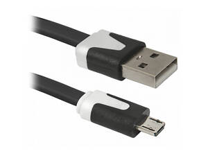Кабель USB 2.0 AM-micro BM, 1.0 м, USB08-03T черный Defender