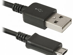 Кабель USB 2.0 AM-micro BM, 1.0 м, чорний, USB08-03H Defender