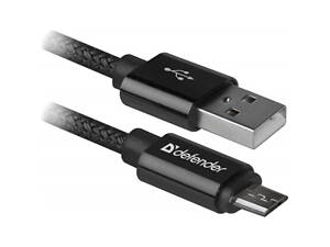 Кабель USB 2.0 AM-micro BM, 1.0 м, черный, 08-03T PRO Defender