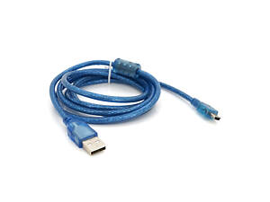 Кабель USB 2.0 RITAR (AM/Mini 5 pin) 1,5 м, синій прозорий, Q200