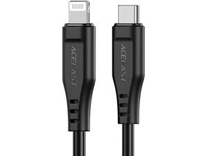 Кабель USB 2.0 Type-C-Lighting, 1,2 м, 3.0A, TPE C3-01 Black Acefast
