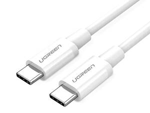 Кабель USB 2.0 Type-C M-M, 2 м, 60W Белый, ABS Cover US264 UGREEN