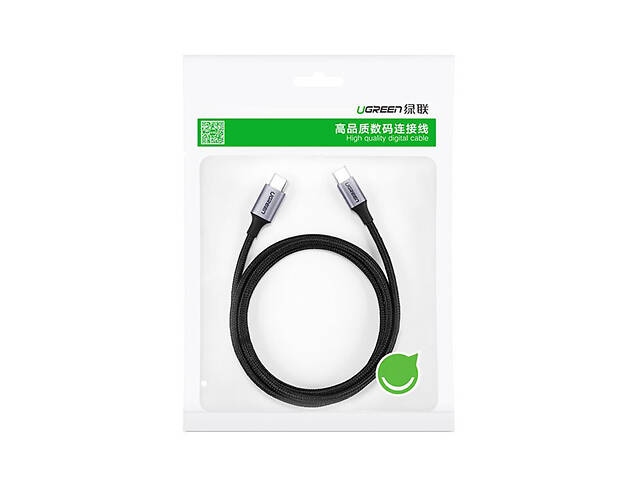 Кабель USB 2.0 Type-C M-M, 2 м, 60W Чорний, Round Cable Nickel Plating Aluminum Shell US261 UGREEN - Фото 3