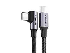 Кабель USB 2.0 Type-C M-M, 3 м, 90°, 60W Чорний, US255 UGREEN