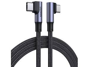 Кабель USB 2.0 Type-C M-M, 2 м, 90°, 100W Косм. Сірий US335 UGREEN