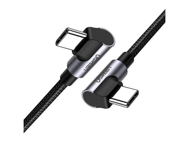 Кабель USB 2.0 Type-C M-M, 2 м, 90°, 100W Косм. Сірий US335 UGREEN - Фото 2