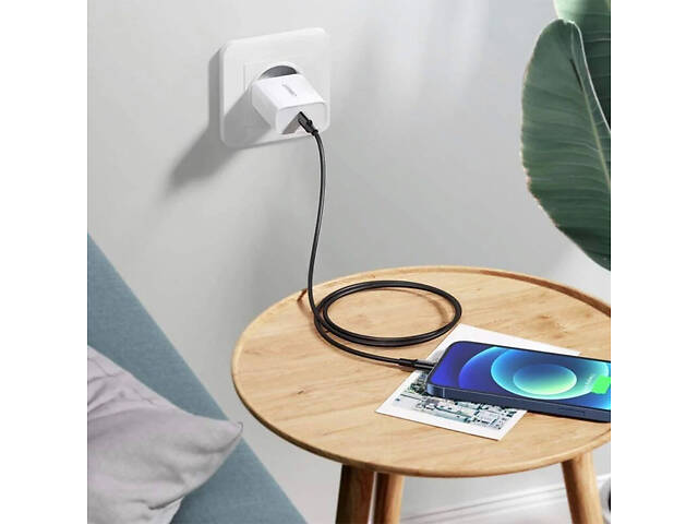 Кабель USB 2.0 Type-C M-Lightning M, 1 м, 3A, Nickel Plating ABS Shell Черный, US171 UGREEN - Фото 5