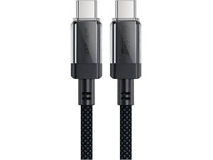 Кабель USB 2.0 Type-C M-M, 1.2м 60W нержавіюча сталь Black, C12-03 Acefast