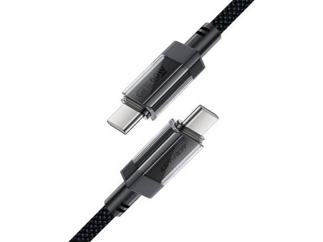 Кабель USB 2.0 Type-C M-M, 1.2м 60W нержавіюча сталь Black, C12-03 Acefast - Фото 4