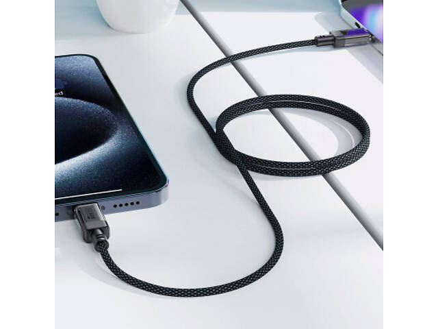 Кабель USB 2.0 Type-C M-M, 1.2м 60W нержавіюча сталь Black, C12-03 Acefast - Фото 7