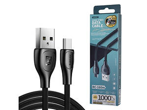 Кабель USB Proda MicroUSB RC-160m-Black Lesu Pro 1 м чорний