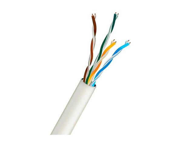 Кабель вита пара UTP CAT5E CCA 0.51 mm PVC Indoor Trinix 305m - Фото 1