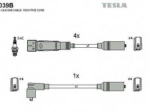 Кабель запалювання к-кт TESLA Audi 100,A6 90-97 2,0 TESLA T039B на AUDI 100 седан (4A, C4)