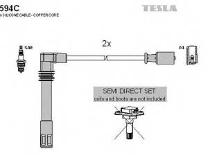 Кабель зажигания к-кт TESLA Audi A4,A6 VW Passat 95-00 1,8 TESLA T594C на AUDI A4 седан (8D2, B5)