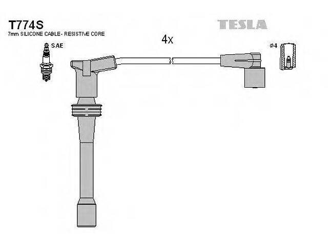 Кабель запалювання к-кт TESLA Lada 2112 1.5i 16V TESLA T774S на LADA VEGA