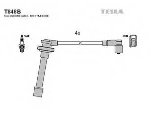 Кабель запалювання к-кт TESLA Nissan Almera N15,Primera P10,P11, Sunny 90-01 TESLA T848B на NISSAN PULSAR III (N14)