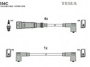 Кабель запалювання к-кт TESLA Seat,VW 83-00 1,3 TESLA T654C на VW DERBY (86C, 80)