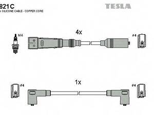 Кабель зажигания к-кт TESLA Seat,VW 88-02 1,4 TESLA T821C на VW GOLF Mk II (19E, 1G1)