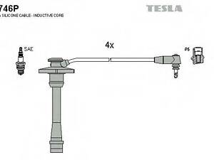 Кабель зажигания к-кт TESLA Toyota 92-00 1,6 TESLA T746P на TOYOTA CARINA E седан (_T19_)