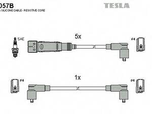 Кабель запалювання к-кт TESLA VW T4 90-03 2,5 AENAAFACUAEUAET TESLA T057B на VW TRANSPORTER / CARAVELLE Mk IV автобус (7