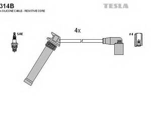 Кабель запалювання к-кт TESLA CheryTiggo 1.8-2.0 Fora 1.6-2.0 16V TESLA T314B на CHERY A520