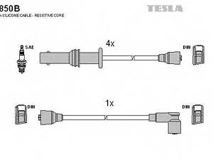 Кабель запалювання к-кт TESLA Subaru Legacy 1.6,1,8 89-94 TESLA T850B на SUBARU LIBERTY I (BC)