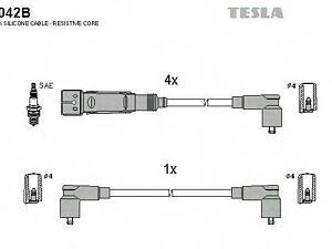 Кабель запалювання к-кт TESLA VW Polo, Skoda Felicia 95-01 1,6 AEE TESLA T042B на SKODA FELICIA (6U1)