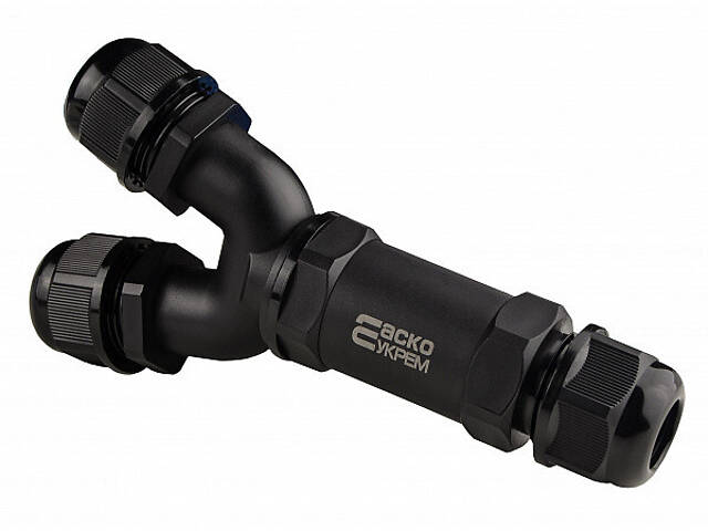 Кабельний з'єднувач 32А 2 контакти провід ø0,5-4мм.кв PG16 тип Y поліамід IP68 [A0280010028] CNP 332-Y АСКО - Фото 1