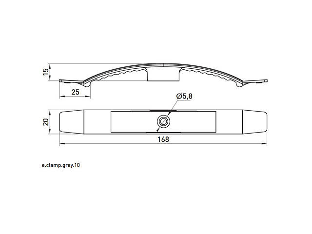 Кабельний затискач двосторонній на 10 кабелів 3x1,5мм.кв поліпропілен сірий (10шт.) [s083002] E.NEXT e.clamp.grey.10 - Фото 3