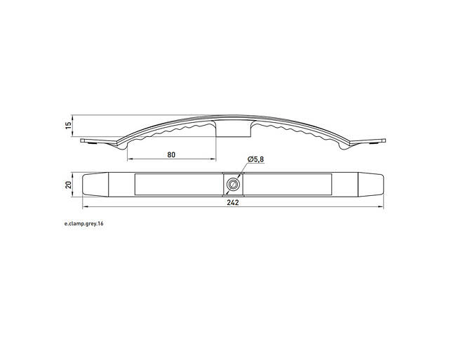 Кабельний затискач двосторонній на 16 кабелів 3x1,5мм.кв поліпропілен сірий (10шт.) [s083003] E.NEXT e.clamp.grey.16 - Фото 3