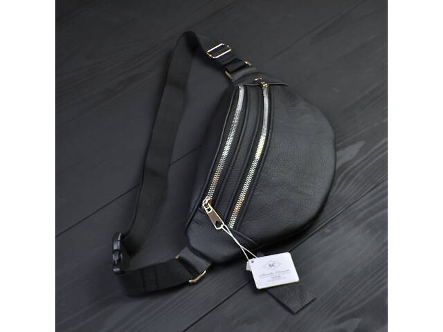 Якісна бананка з натуральної шкіри, сумка чоловіча - жіноча барсетка шкіряна - Фото 10