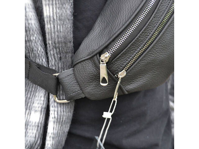 Якісна бананка з натуральної шкіри, сумка чоловіча - жіноча барсетка шкіряна - Фото 31