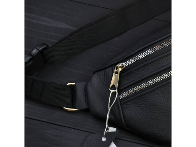 Якісна бананка з натуральної шкіри, сумка чоловіча - жіноча барсетка шкіряна - Фото 4